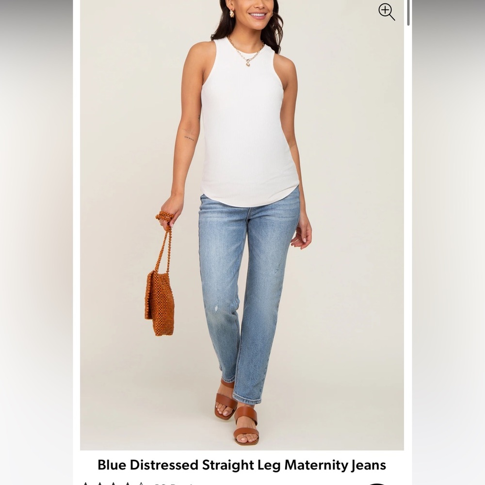 Pinkblush maternity straight leg jeans